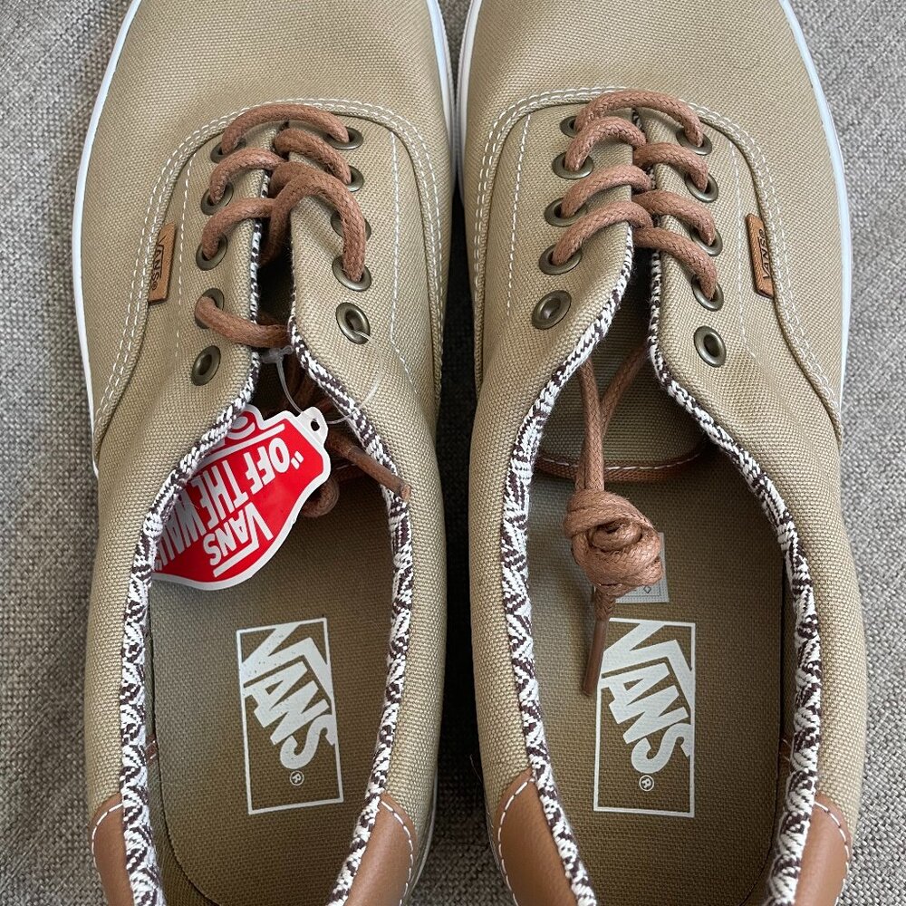 VANS Era 59, Khaki Brown Canvas & Leather accents NEW IN BOX Men 11.5 Women 13